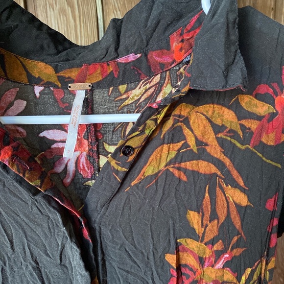 Free People maxi dress - women’s size 2, black floral printed - Picture 3 of 5